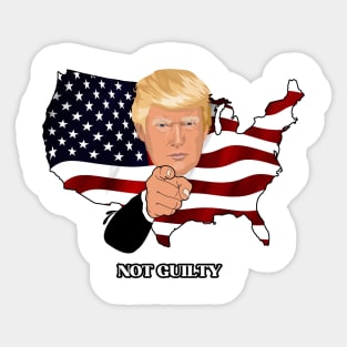 Donald Trump Mugshot Not Guilty Sticker